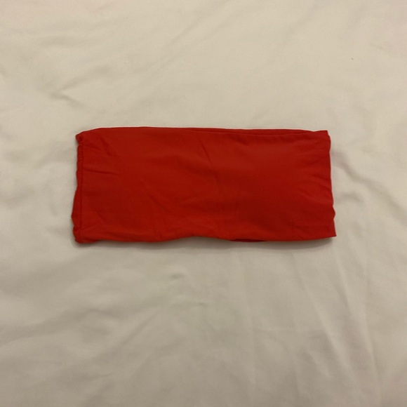Red bandeau swim top - Picture 1 of 1